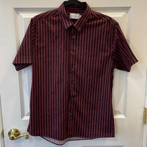 Men’s Topman Button Down Shirt with Vertical Stripes M